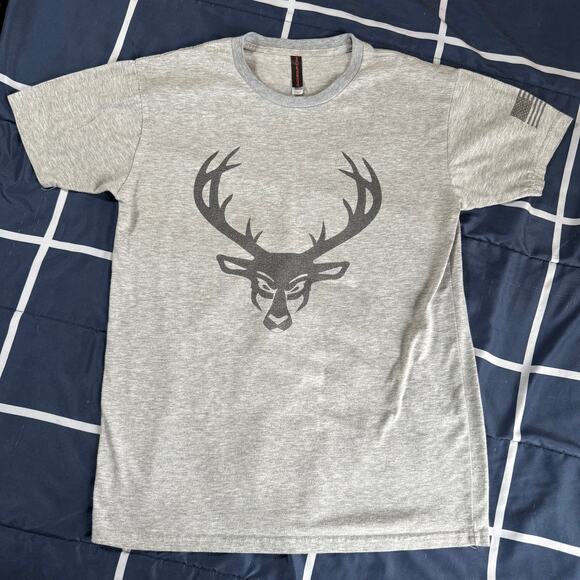 Bucked Up Gray Graphic T-Shirt - Size S - Picture 1 of 5